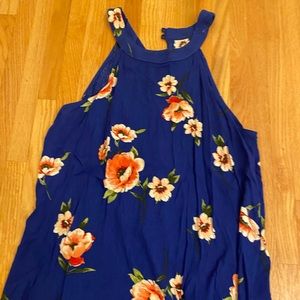 Floral Blue Tank Top